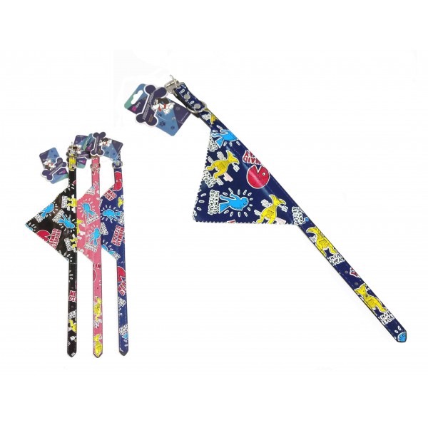 ΠΕΡΙΛΑΙΜΙΟ ΣΚΥΛΟΥ ΜΕ ΜΠΑΝΤΑΝΑ Κ' ΣΧΕΔΙΑ ΣΕ 3 ΧΡΩΜΑΤΑ 38CM